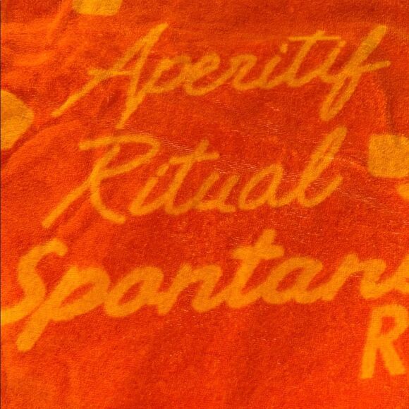A Taste of Italy 🇮🇹 Aperol Spritz 🥂 Neon Orange and White Fringed Beach 🏖️ Towel - Picture 11 of 17